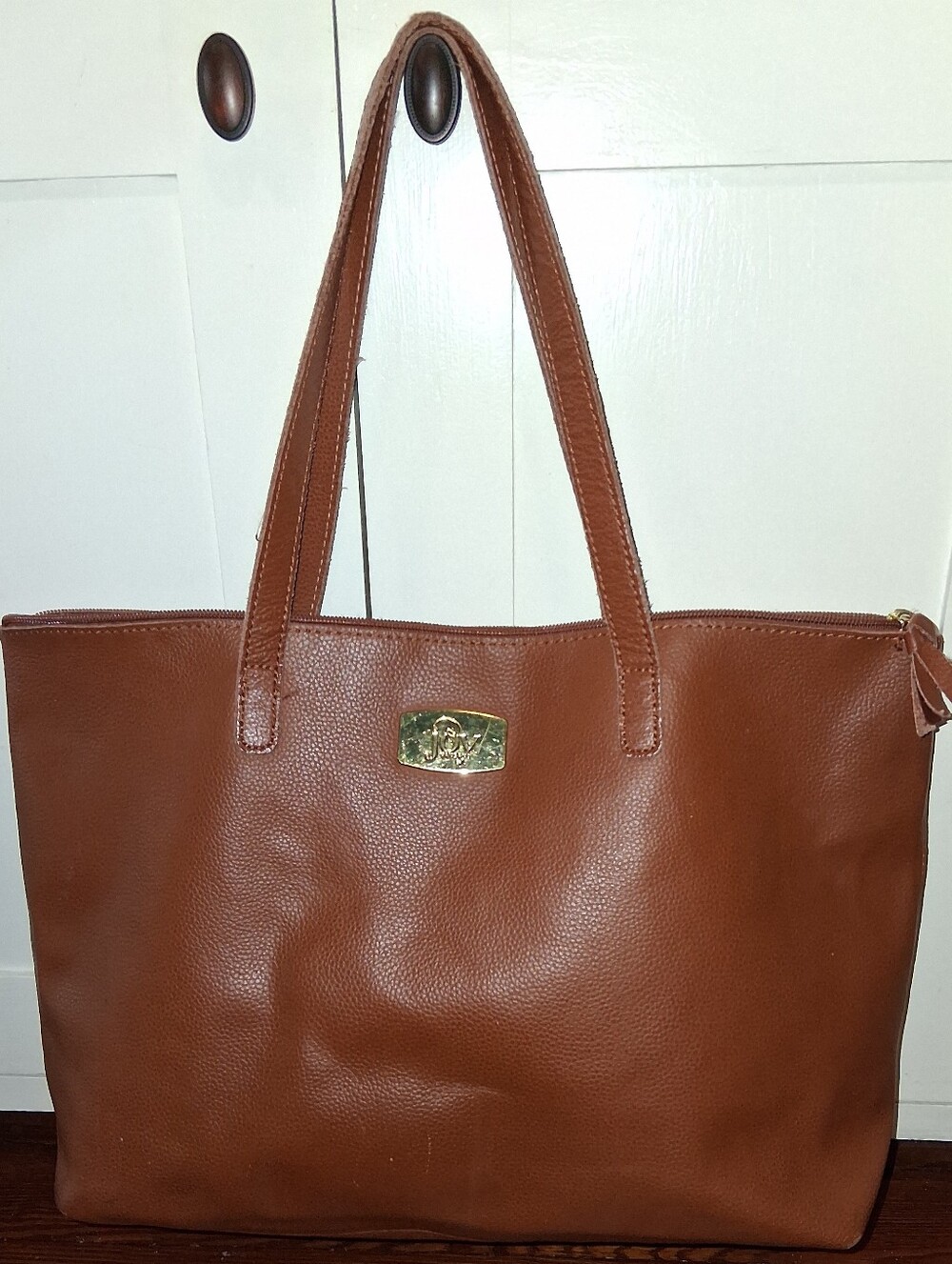Joy Mangano Genuine Leather Tote Bag Purse